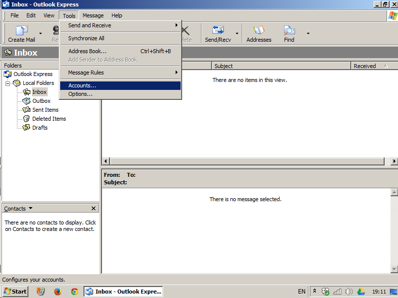 outlook express for windows 7 professional